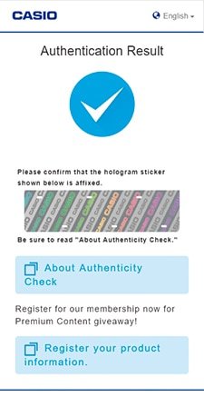 Authentication Result